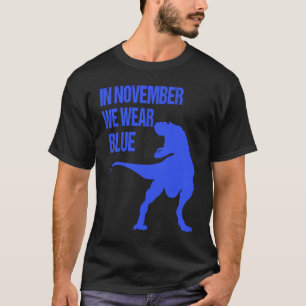 In November We Wear Blue Rex Dinosaur Diabetes Awa T-Shirt