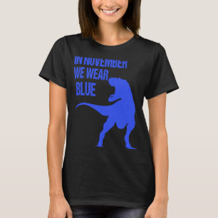 In November We Wear Blue Rex Dinosaur Diabetes Awa T-Shirt
