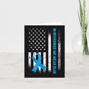 In November We Wear Blue - T1d Diabetes Awareness  Card