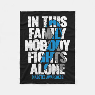 In November We Wear Blue T1d T2d Diabetic Diabetes Fleece Blanket
