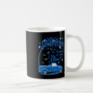 In November We Wear Blue Truck Butterfly Diabetes  Coffee Mug