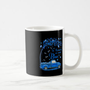 In November We Wear Blue Truck Butterfly Diabetes Coffee Mug