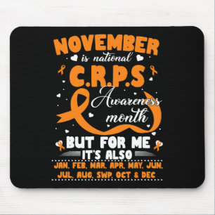 In November We Wear Orange Ribbon Crps Awareness M Mouse Pad