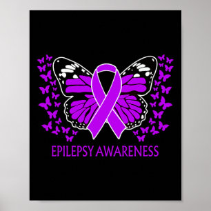 In November We Wear Purple For Epilepsy Awareness  Poster