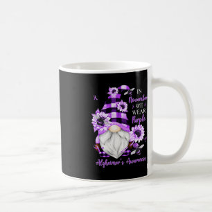 In November We Wear Purple Gnomes Alzheimer Awaren Coffee Mug