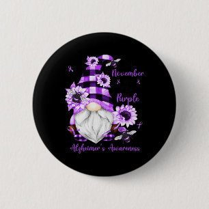 In November We Wear Purple Gnomes Heimerheimer Awa 2 Inch Round Button