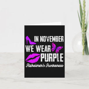 In November We Wear Purple Heimerheimer´s Awarenes Card