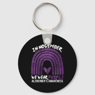 In November We Wear Purple Heimerheimer's Awarenes Keychain