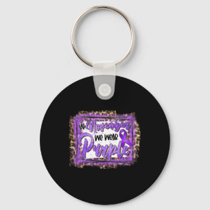 In november we wear purple pancreatic cancer aware keychain