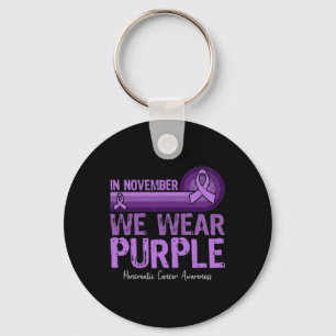 In November We Wear Purple Pancreatic Cancer Aware Keychain
