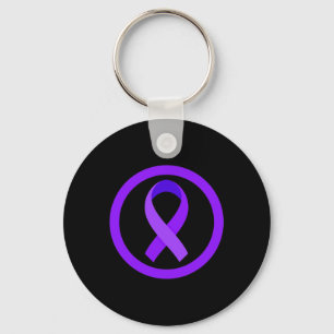 In November We Wear Purple Pancreatic Cancer Aware Keychain