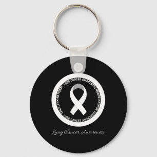 In November We Wear White Lung Cancer Awareness Mo Keychain
