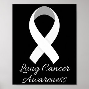 In November We Wear White Lung Cancer Awareness Mo Poster