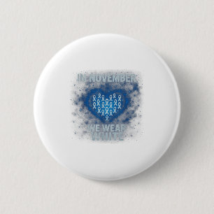 In November We Wear White Lung Cancer Awareness Ri 2 Inch Round Button