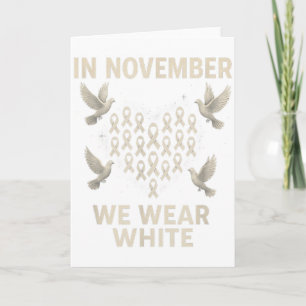 In November We Wear White Lung Cancer Awareness Ri Card