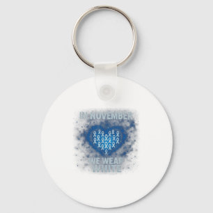 In November We Wear White Lung Cancer Awareness Ri Keychain