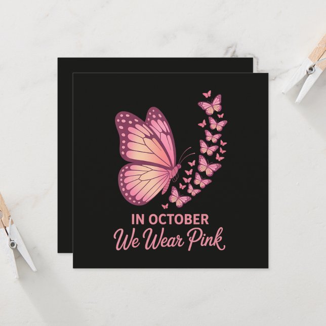 In October Pink Breast Butterfly (Front/Back In Situ)