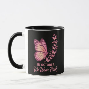 In October Pink Breast Butterfly Mug