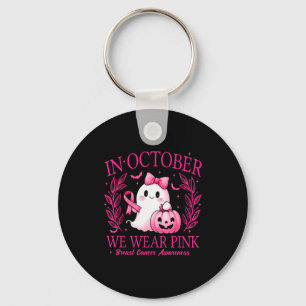 In October We Wear Nk Breast Cancer Awareness  Keychain