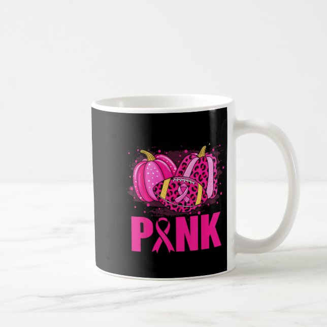 In October We Wear Nk Football Breast Cancer Aware Coffee Mug (Right)
