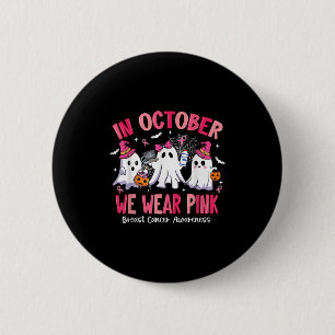 In October We Wear Nk Sonography Sonographer Breas 2 Inch Round Button
