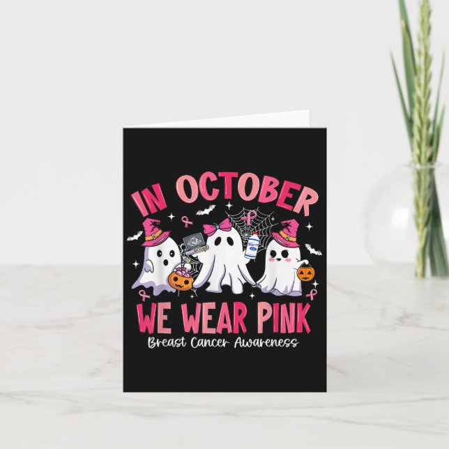 In October We Wear Nk Sonography Sonographer Breas Card (Front)