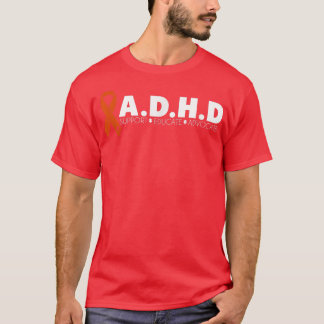 In October We Wear Orange ADHD Awareness Orange Ri T-Shirt
