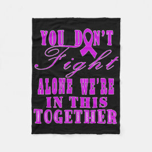 In October We Wear Pink Awareness Of Breast Cancer Fleece Blanket