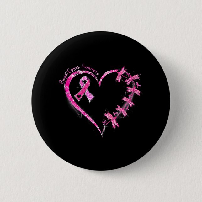 In October We Wear Pink Breast Cancer Awareness 2 Inch Round Button (Front)