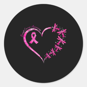 In October We Wear Pink Breast Cancer Awareness Dr Classic Round Sticker