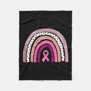 In October We Wear Pink Breast Cancer Awareness Fleece Blanket