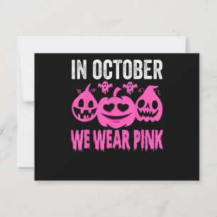 In October We Wear Pink Breast Cancer Pumpkin Hall