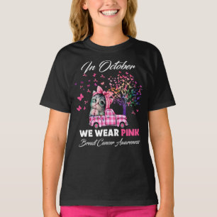 In October We Wear Pink Breast Cancer Tree T-Shirt