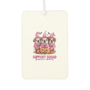 In October We Wear Pink Bulldog Halloween Breast C Air Freshener