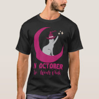 In October We Wear Pink Cat Breast Cancer Awarenes