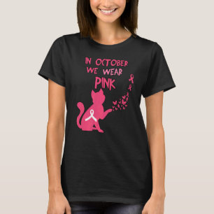 In October We Wear Pink Cute Cat Breast Premium T-Shirt