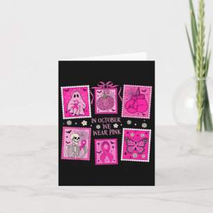 In October We Wear Pink Ghost Breast Cancer Stamp Card
