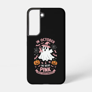 In October We Wear Pink Ghost Witch Breast Cancer Samsung Galaxy Case