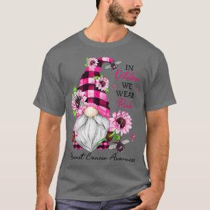 In October We Wear Pink Gnome Breast Cancer Awaren T-Shirt