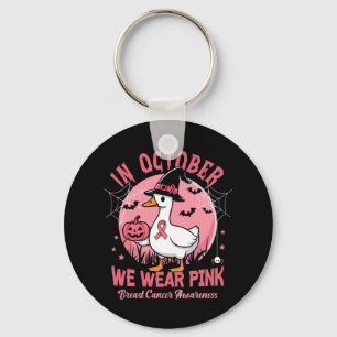 In October We Wear Pink Goose Breast Cancer Awaren Keychain