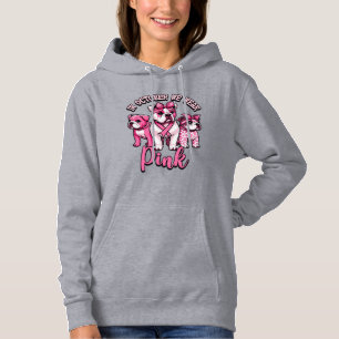 In October We Wear Pink � Halloween Cute Dogs Brea Hoodie