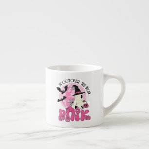In October We Wear Pink Halloween Ghost Espresso Cup