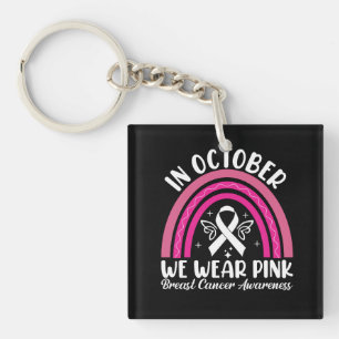 In october we wear pink keychain