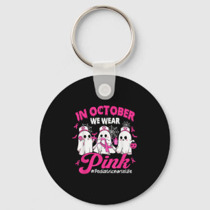 In October We Wear Pink Pediatric Nurse Life Breas Keychain