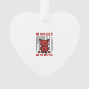 In October We Wear Pink Pig Awareness Design_1 Ornament