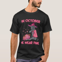 In October We Wear Pink Pitbull Dog Breast Cancer 