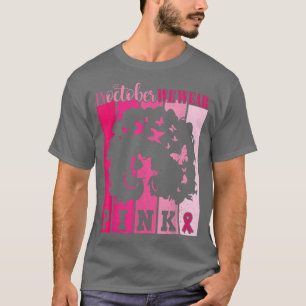 In October We Wear Pink Ribbon Breast Cancer Aware T-Shirt