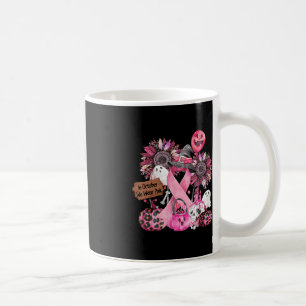 In October We Wear Pink Ribbon Ghost Halloween Bre Coffee Mug