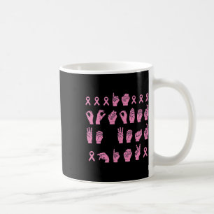 In October We Wear Pink Sign Language Breast Cance Coffee Mug