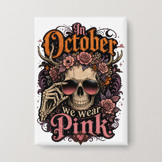 In October We Wear Pink Skull Floral